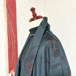 大島紬で作ったコート　氷の橋 5枚目の画像