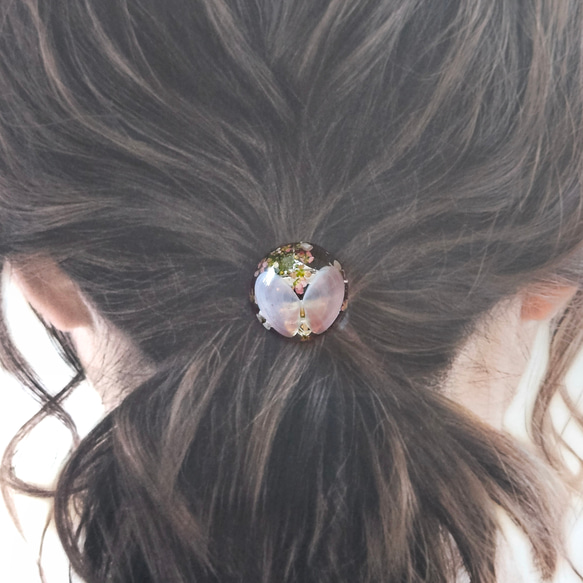 桜貝のあめ玉ヘアゴム☆大ぶり☆marry.c's handmadeaccessory 7枚目の画像