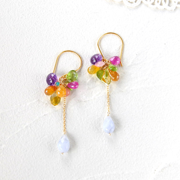 ピアス 14K K14 パール ボール カーブ ピアス [シングル] / 14K Pearly Ball