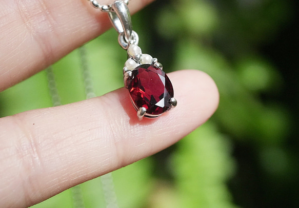 ガーネット★Rhodolite garnet シルバー ペンダント 1459 4枚目の画像