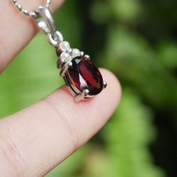 ガーネット★Rhodolite garnet シルバー ペンダント 1459 5枚目の画像