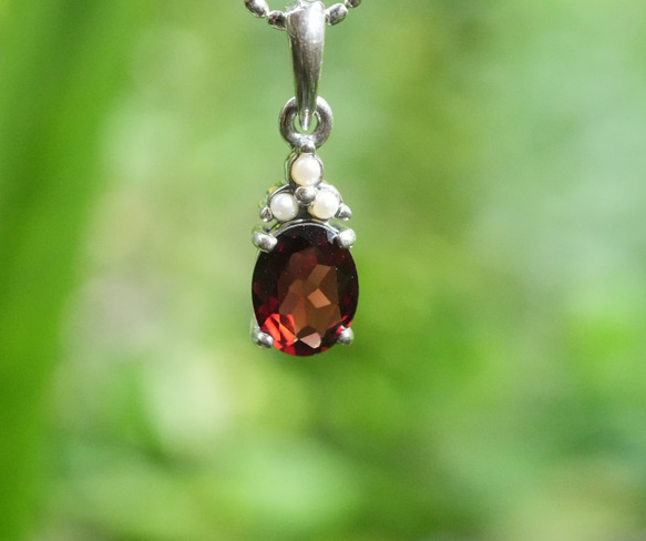 ガーネット★Rhodolite garnet シルバー ペンダント 1459 6枚目の画像