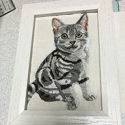うちのこ猫刺繍 1枚目の画像