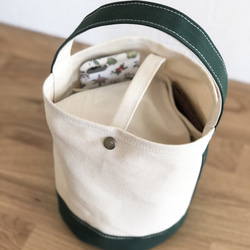 new!! "bucket bag" beige × navy 《受注製作》 7枚目の画像