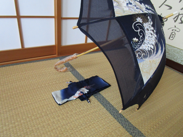 振り袖から日傘（傘袋付き） 10枚目の画像