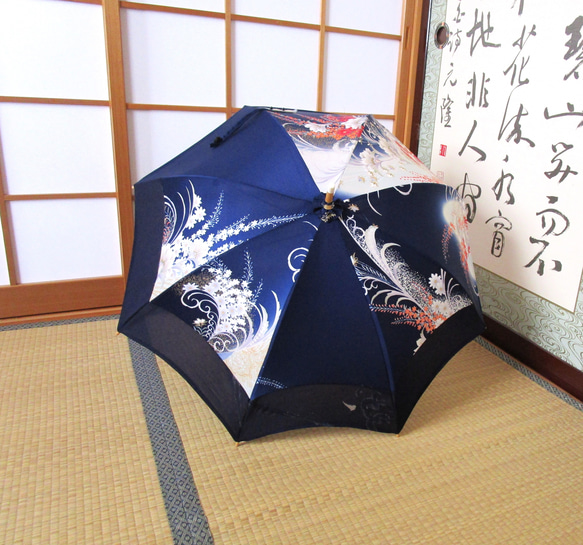 振り袖から日傘（傘袋付き） 2枚目の画像