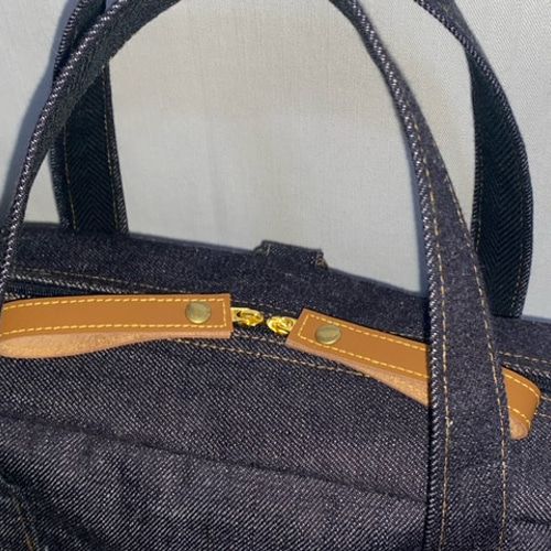 激安店舗 ☆ハンドメイド♪ ＊Mサイズ☆岡山デニム4way♪あおりバッグ ショルダーバッグ