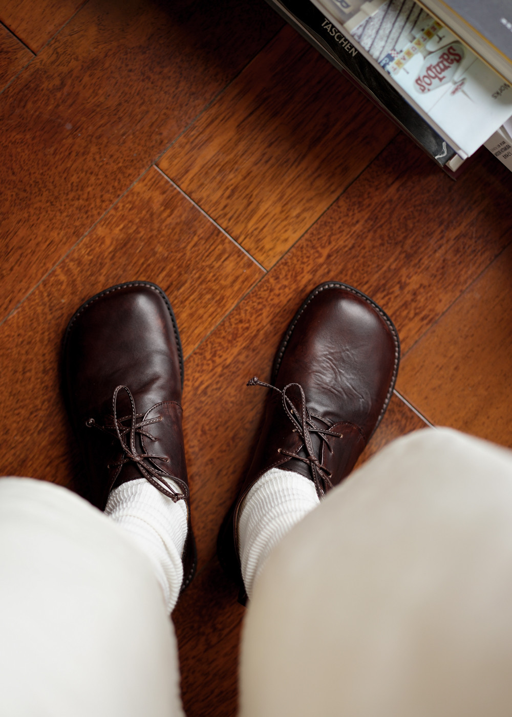 手作り 軽くて丈夫 牛革ソール レトロ ペインターシューズ｜lilvintage