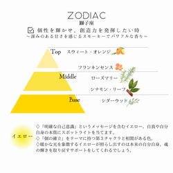 ZODIAC【獅子座】12星座のサポートアロマ ・２層式オーガニックフレグランス〜星と色と香りのサーポート〜癒し 3枚目の画像