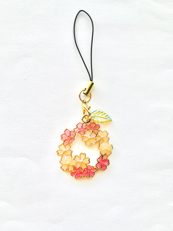 【春】丸い桜　キーホルダー 3枚目の画像