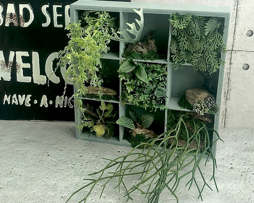 感謝セール』Creema限定/シャビー/流木付き/ミントグリーンマンション