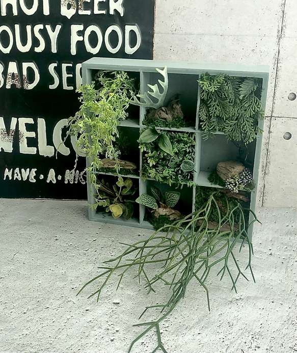 感謝セール』Creema限定/シャビー/流木付き/ミントグリーンマンション