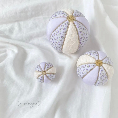 つばめ 桜 柳 ハンドメイド 手鞠 木目込み （木目込み毬 : 花散里 