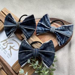 デニムリボン BIGタイプ ヘアゴム HASARD 『あざー』 通販 17245594