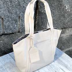 <50%OFFSALE>ぱすてるシリーズ ラインTOTE-bag  IVORY 2枚目の画像