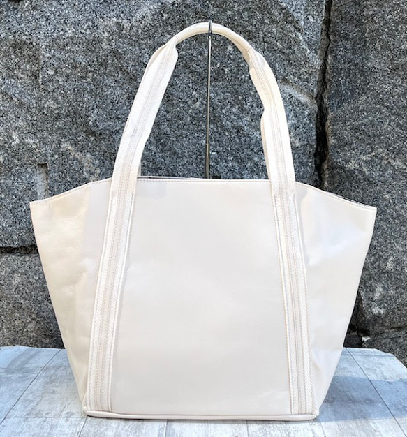 <50%OFFSALE>ぱすてるシリーズ ラインTOTE-bag  IVORY 4枚目の画像