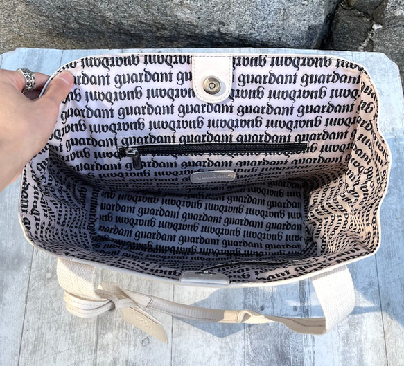<50%OFFSALE>ぱすてるシリーズ ラインTOTE-bag  IVORY 5枚目の画像