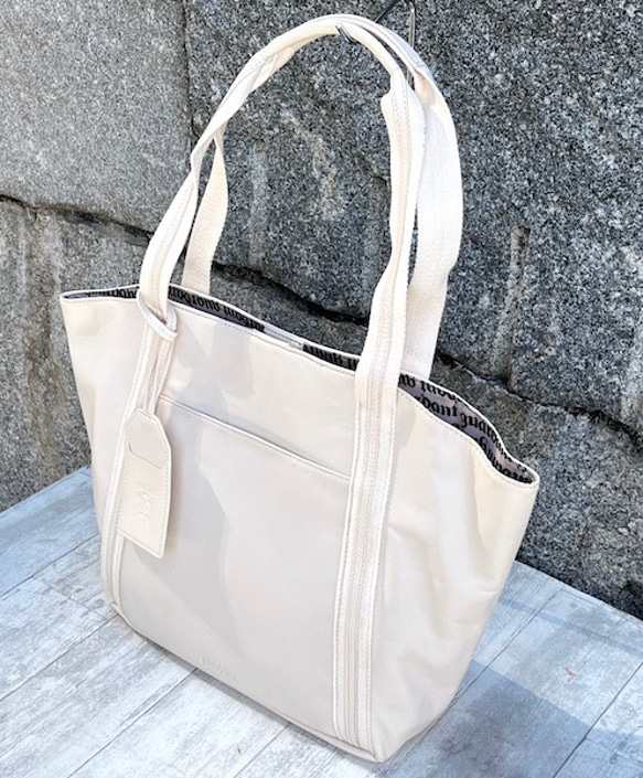<50%OFFSALE>ぱすてるシリーズ ラインTOTE-bag  IVORY 3枚目の画像