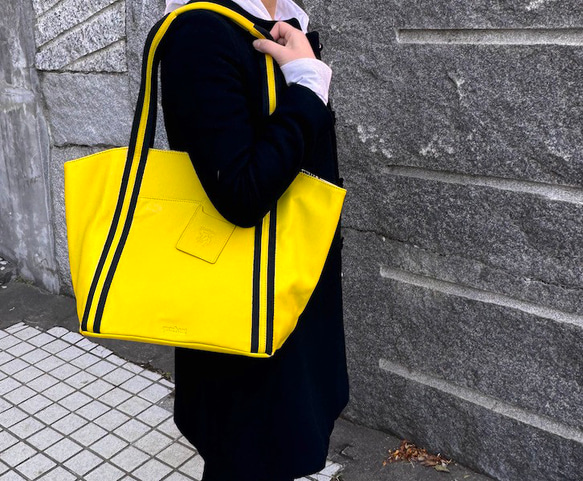 <50%OFFSALE>ぱすてるシリーズ ラインTOTE-bag  IVORY 8枚目の画像