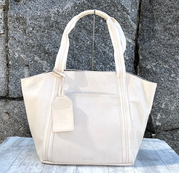 <50%OFFSALE>ぱすてるシリーズ ラインTOTE-bag  IVORY 1枚目の画像