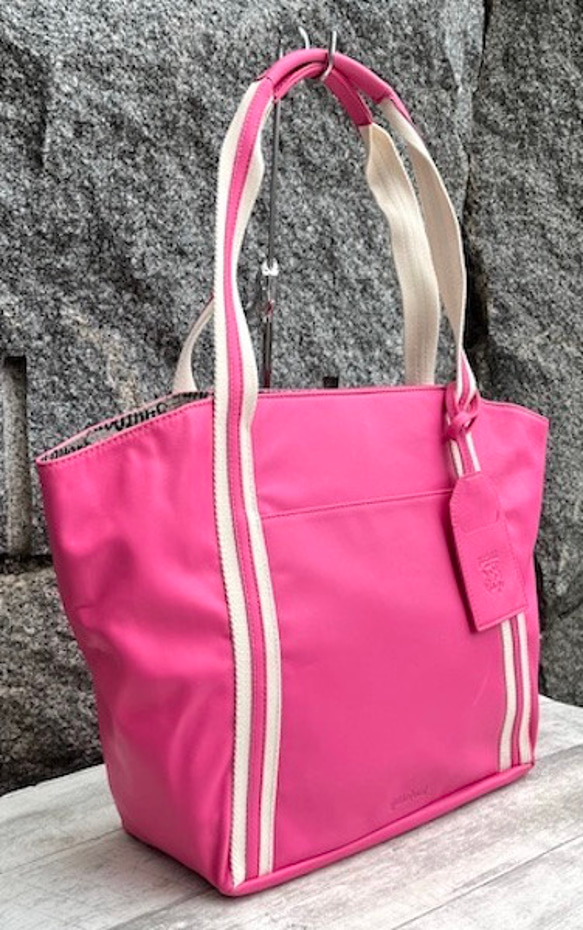 <50%OFFSALE> ぱすてるシリーズ ラインTOTE-bag PINK 2枚目の画像