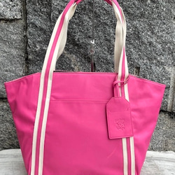 <50%OFFSALE> ぱすてるシリーズ ラインTOTE-bag PINK 1枚目の画像