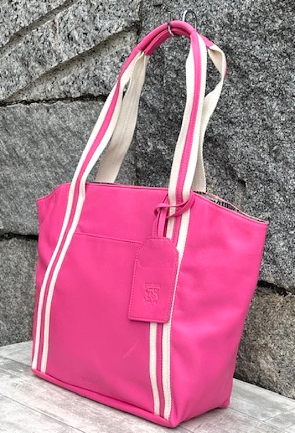 <50%OFFSALE> ぱすてるシリーズ ラインTOTE-bag PINK 3枚目の画像