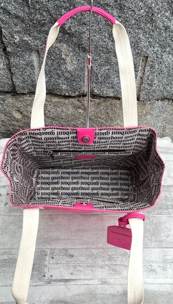 <50%OFFSALE> ぱすてるシリーズ ラインTOTE-bag PINK 6枚目の画像