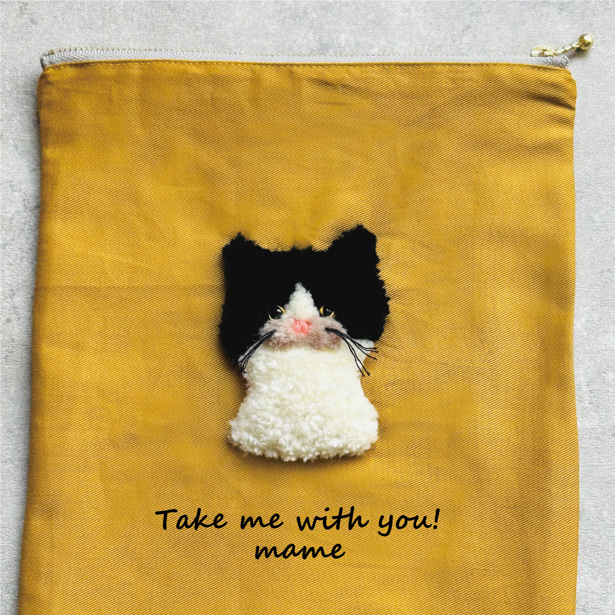 感謝価格　オーダー　巾着　ポーチ　猫柄　ハンドメイド