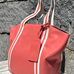 <50%OFFSALE> ぱすてるシリーズ ラインTOTE-bag  ORANGE 3枚目の画像