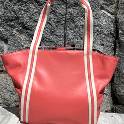 <50%OFFSALE> ぱすてるシリーズ ラインTOTE-bag  ORANGE 4枚目の画像