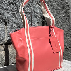 <50%OFFSALE> ぱすてるシリーズ ラインTOTE-bag  ORANGE 2枚目の画像