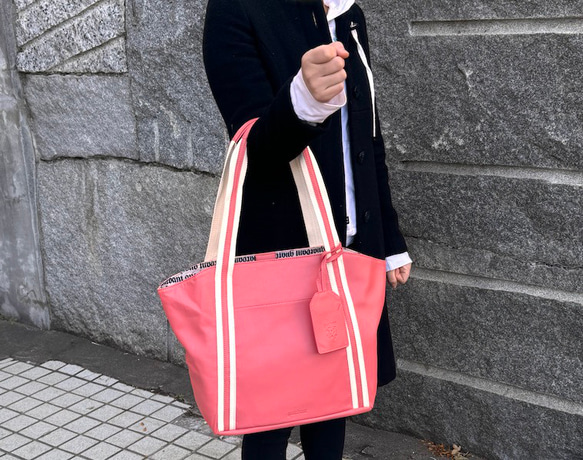 <50%OFFSALE> ぱすてるシリーズ ラインTOTE-bag  ORANGE 9枚目の画像