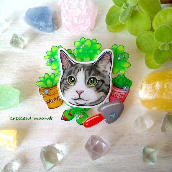 ネコちゃん 猫 黒猫 桜 ピンバッジ チャーム ブローチ ヘアゴム レジン 