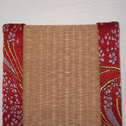 ミニ畳　キャメル　赤色　茶色　和紙　小サイズ　赤色畳へり　花風吹 4枚目の画像