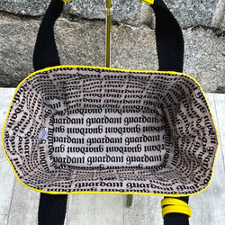 <50%OFFSALE> ぱすてるシリーズ ☆ポーチ付き☆ ラインHAND-bag  YELLOW 6枚目の画像