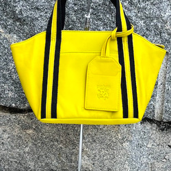 <50%OFFSALE> ぱすてるシリーズ ☆ポーチ付き☆ ラインHAND-bag  YELLOW 2枚目の画像