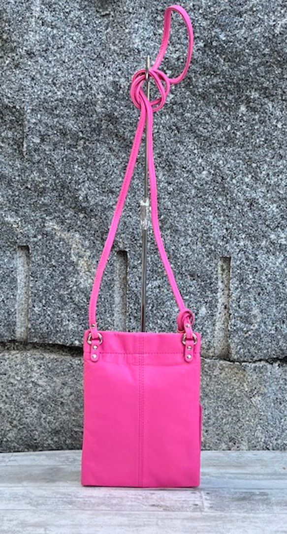 <50%OFFSALE> ぱすてるシリーズ ☆スマホショルダー☆ ソフトPHONE-bag  PINK 5枚目の画像