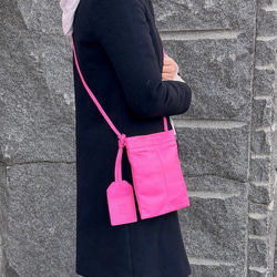 <50%OFFSALE> ぱすてるシリーズ ☆スマホショルダー☆ ソフトPHONE-bag  PINK 1枚目の画像