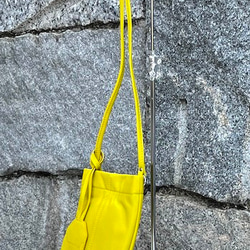 <50%OFFSALE> ぱすてるシリーズ ☆スマホショルダー☆ ソフトPHONE-bag  YELLOW 4枚目の画像