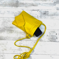 <50%OFFSALE> ぱすてるシリーズ ☆スマホショルダー☆ ソフトPHONE-bag  YELLOW 6枚目の画像