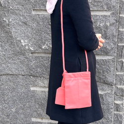 <50%OFFSALE> ぱすてるシリーズ ☆スマホショルダー☆ ソフトPHONE-bag　ORANGE 1枚目の画像