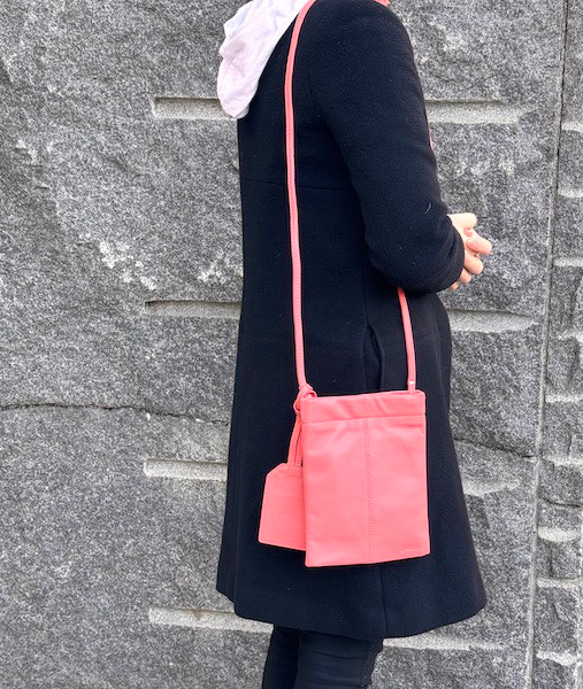 <50%OFFSALE> ぱすてるシリーズ ☆スマホショルダー☆ ソフトPHONE-bag　ORANGE 1枚目の画像