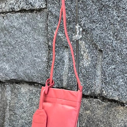 【New】 ぱすてるシリーズ ☆スマホショルダー☆ ソフトPHONE-bag  ( ORANGE ) 4枚目の画像