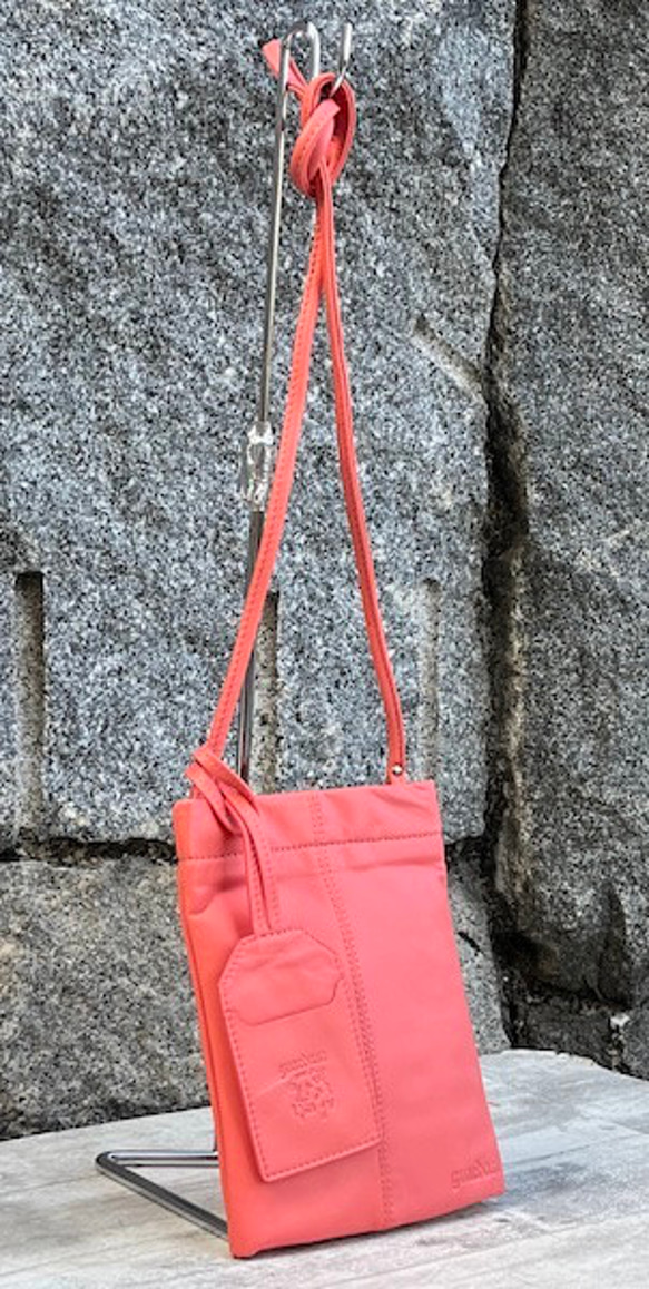 【New】 ぱすてるシリーズ ☆スマホショルダー☆ ソフトPHONE-bag  ( ORANGE ) 3枚目の画像