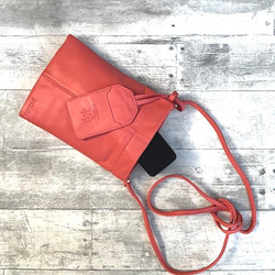 <50%OFFSALE> ぱすてるシリーズ ☆スマホショルダー☆ ソフトPHONE-bag　ORANGE 7枚目の画像