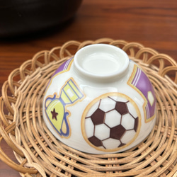 サッカー　アイシングクッキー　小ぶり　茶碗 名入れ可！ 3枚目の画像