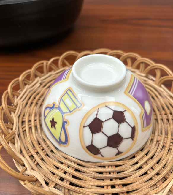 サッカー　アイシングクッキー　小ぶり　茶碗 名入れ可！ 3枚目の画像