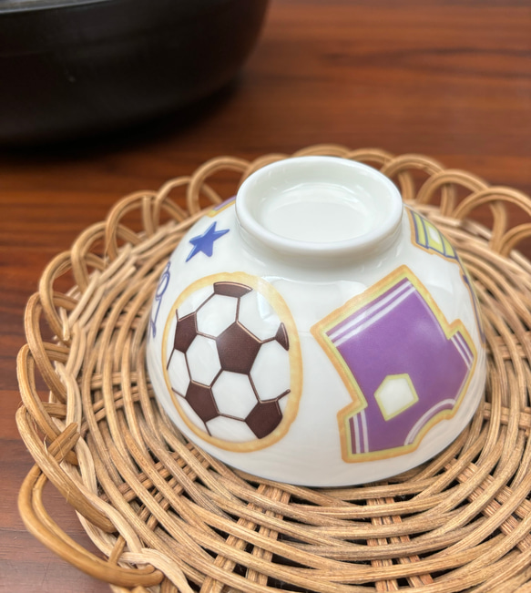 サッカー　アイシングクッキー　小ぶり　茶碗 名入れ可！ 5枚目の画像