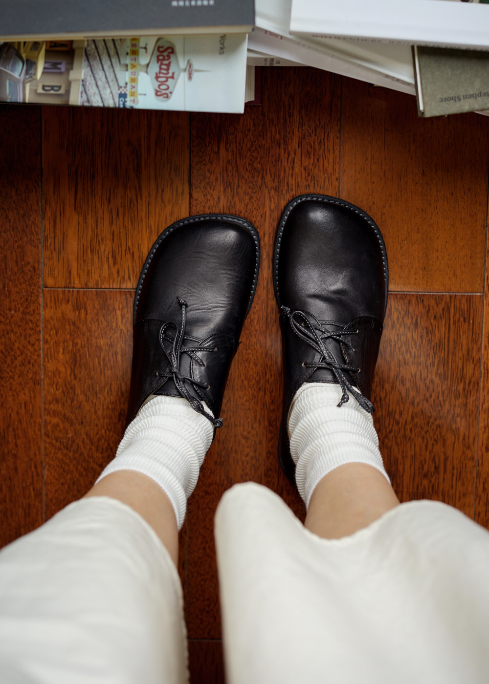 手作り 軽くて丈夫 牛革ソール レトロ ペインターシューズ｜lilvintage